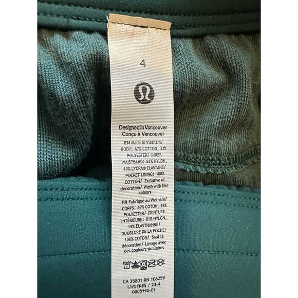 Lululemon Scuba MR Wide Leg Pant Velvet Cord Sz. 4 Storm Teal - Picture 2 of 7